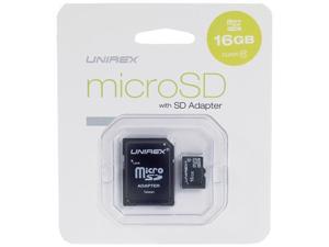 Unirex MicroSD High Capacity Card 16GB Class 6 with SD Adapter Unirex MicroSD High Capacity Card 16GB Class 6 with SD Adapter