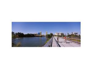 Panoramic Images PPI143559L Bicyclists along the Sacramento River with Tower Bridge in background Sacramento Sacramento County California USA Poster Print by Panoramic Images - 36 x 12 Panoramic Images PPI143559L Bicyclists along the Sacramento River with Tower Bridge in background Sacramento Sacramento County California USA Poster Print by Panoramic Images - 36 x 12