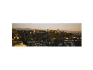 Panoramic Images PPI35248L High angle view of a city  Alhambra  Granada  Spain Poster Print by Panoramic Images - 36 x 12