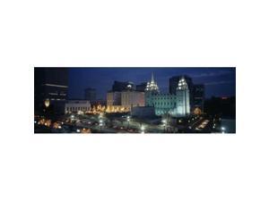 Panoramic Images PPI83144L Temple lit up at night Mormon Temple Salt Lake City Utah USA Poster Print by Panoramic Images - 36 x 12 Panoramic Images PPI83144L Temple lit up at night Mormon Temple Salt Lake City Utah USA Poster Print by Panoramic Images - 36 x 12