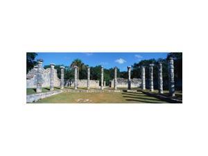 Panoramic Images PPI161196L A Panoramic View of Columns Surround Grassy Courtyard for Ballgames At Chichen Itza Mayan Ruins in The Yucatan Peninsula Mexico Poster Print, 36 x 12 Panoramic Images PPI161196L A Panoramic View of Columns Surround Grassy Courtyard for Ballgames At Chichen Itza Mayan Ruins in The Yucatan Peninsula Mexico Poster Print, 36 x 12