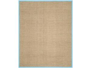 Safavieh NF114S-8 Natural Fiber Power Loomed Large Rectangle Area Rug, Natural & Turquoise - 8 x 10 ft. Safavieh NF114S-8 Natural Fiber Power Loomed Large Rectangle Area Rug, Natural & Turquoise - 8 x 10 ft.