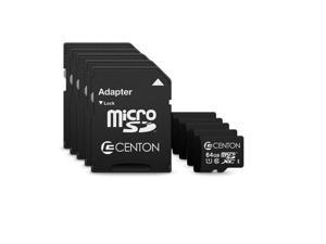 Centon Electronics S1-MSDXU1-64G-5-B 64GB UHS1 MP Essential Micro SDXC Card with Adapter, Pack of 5