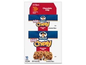 Quaker Foods QKR31565 Chocolate Chip Big Chewy Granola Bar, 10 Per Box Quaker Foods QKR31565 Chocolate Chip Big Chewy Granola Bar, 10 Per Box