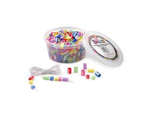 (5 Ea) Striped Straw Beads (5 Ea) Striped Straw Beads
