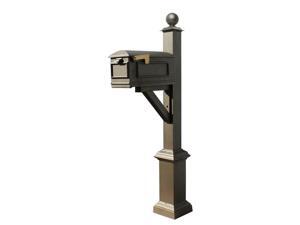 QualArc WPD-SC2-S3-LM-3P-BRZ Westhaven System with Lewiston Mailbox, 3 Cast Plates Square Collar & Pineapple Finial - Bronze QualArc WPD-SC2-S3-LM-3P-BRZ Westhaven System with Lewiston Mailbox, 3 Cast Plates Square Collar & Pineapple Finial - Bronze