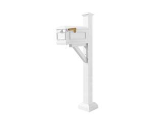 QualArc WPD-SC2-S7-LMC-WHT Westhaven System with Lewiston Mailbox, Square Collar & Pyramid Finial, White QualArc WPD-SC2-S7-LMC-WHT Westhaven System with Lewiston Mailbox, Square Collar & Pyramid Finial, White