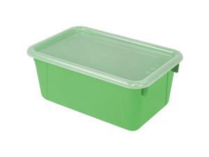 (3 Ea) Small Cubby Bin With Cover Green Classroom (3 Ea) Small Cubby Bin With Cover Green Classroom