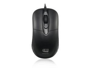 Adesso IMOUSEW4 IP65 Waterproof Antimicrobial Black USB Scroll Mouse
