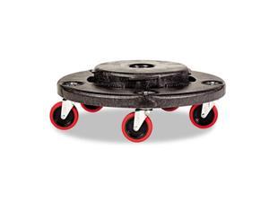 Brute Quiet Dolly, 250 lb Capacity, 18 1/4 dia. x 6 5/8h, Black