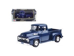 Motormax 73235bl 1 by 24 1956 Ford F-100 Pickup Diecast Model Car - Blue Motormax 73235bl 1 by 24 1956 Ford F-100 Pickup Diecast Model Car - Blue