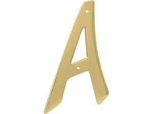Hillman Group 847052 4 in. Brass Nail-On Traditional House Letter A - 5 Piece Hillman Group 847052 4 in. Brass Nail-On Traditional House Letter A - 5 Piece