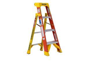 Werner - L6204 - 4' Fiberglass Leansafe Ladder w/ Plastic Tool Tray, 300 lb. Cap - Werner - L6204 - 4' Fiberglass Leansafe Ladder w/ Plastic Tool Tray, 300 lb. Cap -