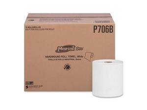 Marcal P706B 600 ft. 100 Percent Recycled Hardwound Roll Paper Towels Marcal P706B 600 ft. 100 Percent Recycled Hardwound Roll Paper Towels