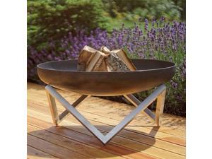 Curonian Z790MemelSt 31 in. Memel Stainless Steel Wood Burning Fire Pit - Silver, Large, 16 x 31 x 31 in. Curonian Z790MemelSt 31 in. Memel Stainless Steel Wood Burning Fire Pit - Silver, Large, 16 x 31 x 31 in.