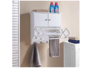 Danya B BQ1082 Accordion Wall Mount Drying Rack with Cabinet Danya B BQ1082 Accordion Wall Mount Drying Rack with Cabinet