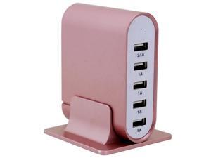 Trexonic TRX-USB5700ROSE 7.1A 5-Port Universal USB Compact Charging Station - Rose Gold Trexonic TRX-USB5700ROSE 7.1A 5-Port Universal USB Compact Charging Station - Rose Gold