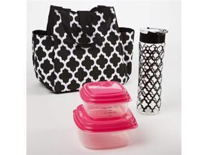Medport 989FF456 Insulated Designer Lunch Bag Kit with Fresh Selects Container Set & Patterned Water Bottle Medport 989FF456 Insulated Designer Lunch Bag Kit with Fresh Selects Container Set & Patterned Water Bottle
