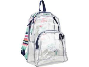 Eastsport 2326931 DDI Clear Printed Strap Backpack, Navy - Case of 12 Eastsport 2326931 DDI Clear Printed Strap Backpack, Navy - Case of 12