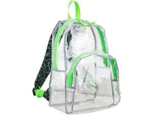 Eastsport 2326929 Clear Printed Strap Backpack, Green - Case of 12 Eastsport 2326929 Clear Printed Strap Backpack, Green - Case of 12