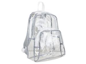 Eastsport 2326925 Clear Printed Strap Backpack, White - Case of 12 Eastsport 2326925 Clear Printed Strap Backpack, White - Case of 12