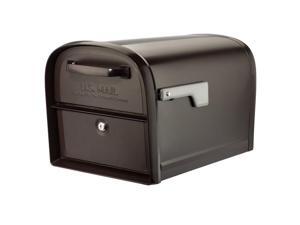 Architectural Mailboxes 6300RZ 360 deg Oasis Post Mount Locking Mailbox - Rubbed Bronze - Large Architectural Mailboxes 6300RZ 360 deg Oasis Post Mount Locking Mailbox - Rubbed Bronze - Large