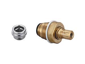 Central Brass K-454-H 0.25 Turn Stem Assembly Quick Pression Hot Side with Replaceable Seat - Brass