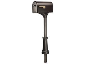 Architectural Mailboxes 7980RZ Roxbury Post Mount Mailbox & Premium Steel Combo - Rubbed Bronze - Large Architectural Mailboxes 7980RZ Roxbury Post Mount Mailbox & Premium Steel Combo - Rubbed Bronze - Large