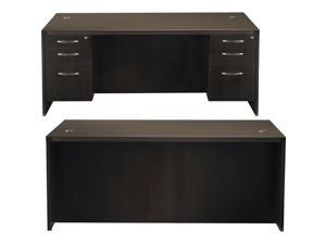 Mayline AT1LDC 6 ft. x 8 ft. 6 in. Aberdeen Series Suite 1 Executive Desk, Mocha Mayline AT1LDC 6 ft. x 8 ft. 6 in. Aberdeen Series Suite 1 Executive Desk, Mocha