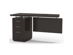 Mayline STERL48BTDC Sterling Return Left Hand Desk, 1 Box-Box-File Pedestal - Textured Mocha - 29.5 x 48 x 24 in. Mayline STERL48BTDC Sterling Return Left Hand Desk, 1 Box-Box-File Pedestal - Textured Mocha - 29.5 x 48 x 24 in.