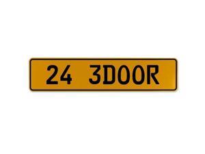 Vintage Parts 563037 24 3DOOR Yellow Stamped Aluminum European Plate