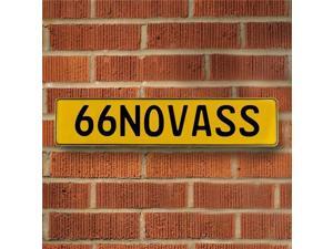 Vintage Parts 563256 45 Wagon Yellow Stamped Aluminum European Plate
