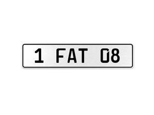 Vintage Parts 556324 Little 44 White Stamped Aluminum European License Plate