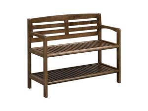 New Ridge Home Goods 2227-CHS 16 x 38 x 31 in. Abingdon Solid Birch Wood Large Bench with Back, Antique Chestnut New Ridge Home Goods 2227-CHS 16 x 38 x 31 in. Abingdon Solid Birch Wood Large Bench with Back, Antique Chestnut
