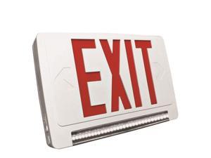 Howard Lighting HL03302RW LED Exit Sign & Emergency Light Combo, White Double Face Red Letters Howard Lighting HL03302RW LED Exit Sign & Emergency Light Combo, White Double Face Red Letters