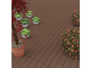 Pure Garden 50-LG1191 Patio & Deck Tiles-Interlocking Slat Pattern Outdoor Floor Pavers - Brown - 6 Piece Pure Garden 50-LG1191 Patio & Deck Tiles-Interlocking Slat Pattern Outdoor Floor Pavers - Brown - 6 Piece