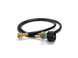 Mr. Heater F273718 8 ft. Propane Hose Assembly with Acme Nut & Gauge Mr. Heater F273718 8 ft. Propane Hose Assembly with Acme Nut & Gauge