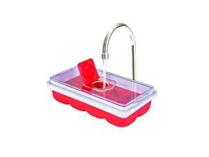 Jobar JB8237RED No Spill Ice Cube Tray, Red Jobar JB8237RED No Spill Ice Cube Tray, Red