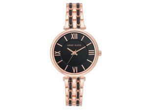 Anne Klein AK-3276BKRG Womens Rose Gold & Black Bracelet Watch Anne Klein AK-3276BKRG Womens Rose Gold & Black Bracelet Watch