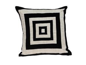 Parkland Collection PILF21001P Lexa Contemporary Black Pillow Cover with Poly Insert Parkland Collection PILF21001P Lexa Contemporary Black Pillow Cover with Poly Insert