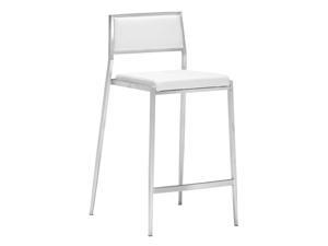 Offex Home Kitchen Dolemite Counter Chair, White Pack of 2 Offex Home Kitchen Dolemite Counter Chair, White Pack of 2