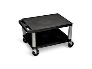 Luxor WT16E-N Tuffy Black 2 Shelf AV Cart