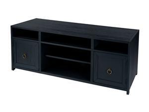 Butler Transitional Rectangular TV Stand with Open Storage Compartments - Navy Butler Transitional Rectangular TV Stand with Open Storage Compartments - Navy