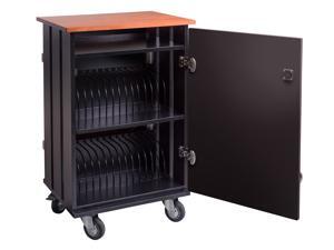 Oklahoma Sound Tablet Charging/Storage Cart - Cherry/Black Oklahoma Sound Tablet Charging/Storage Cart - Cherry/Black
