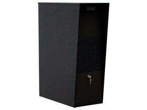 QualArc High Security The Vacation Mailbox with Post - Black QualArc High Security The Vacation Mailbox with Post - Black