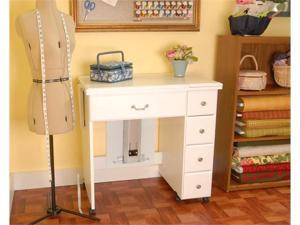 Arrow Auntie Vintage Sewing Machine Cabinet Airlift White With Two Fold Out Leaves Arrow Auntie Vintage Sewing Machine Cabinet Airlift White With Two Fold Out Leaves