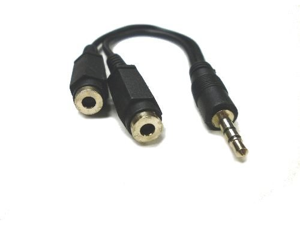 1 x 3.5mm Male to 2 x 3.5mm Female Stereo Splitter Cable 1 x 3.5mm Male to 2 x 3.5mm Female Stereo Splitter Cable