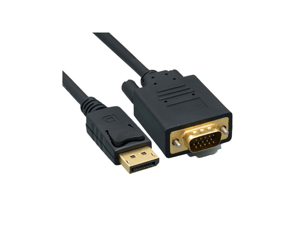 DisplayPort to VGA Video cable, DisplayPort Male to VGA Male, 6 foot DisplayPort to VGA Video cable, DisplayPort Male to VGA Male, 6 foot