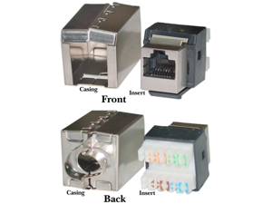 Offex Shielded Cat6 Keystone Jack, RJ45 Female to 110 Punch Down, STP Offex Shielded Cat6 Keystone Jack, RJ45 Female to 110 Punch Down, STP