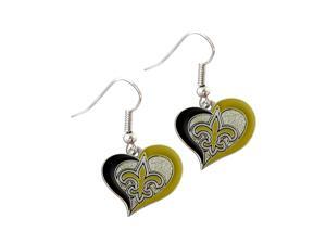 New Orleans Saints Swirl Heart Earrings New Orleans Saints Swirl Heart Earrings